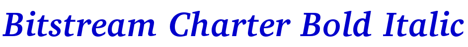 Bitstream Charter Bold Italic フォント